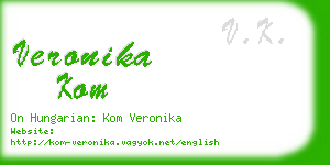 veronika kom business card
